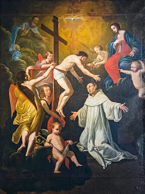 São Bernardo de Clairvaux e Cristo na cruz