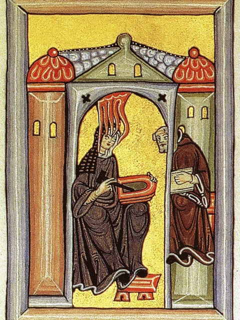 Santa Hildegarda de Bingen, iluminura medieval