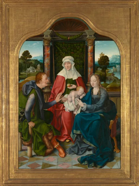 Santa Ana, a Virgem e São Joaquim, pintura de Joos van Cleve