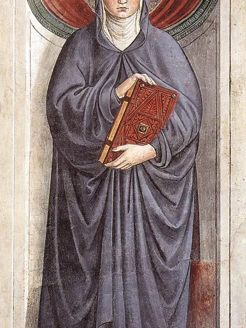 Santa Mônica, pintura de Benozzo Gozzoli